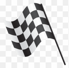 Transparent Background Checkered Flag Icon - Crossed Race Car Clip Art png