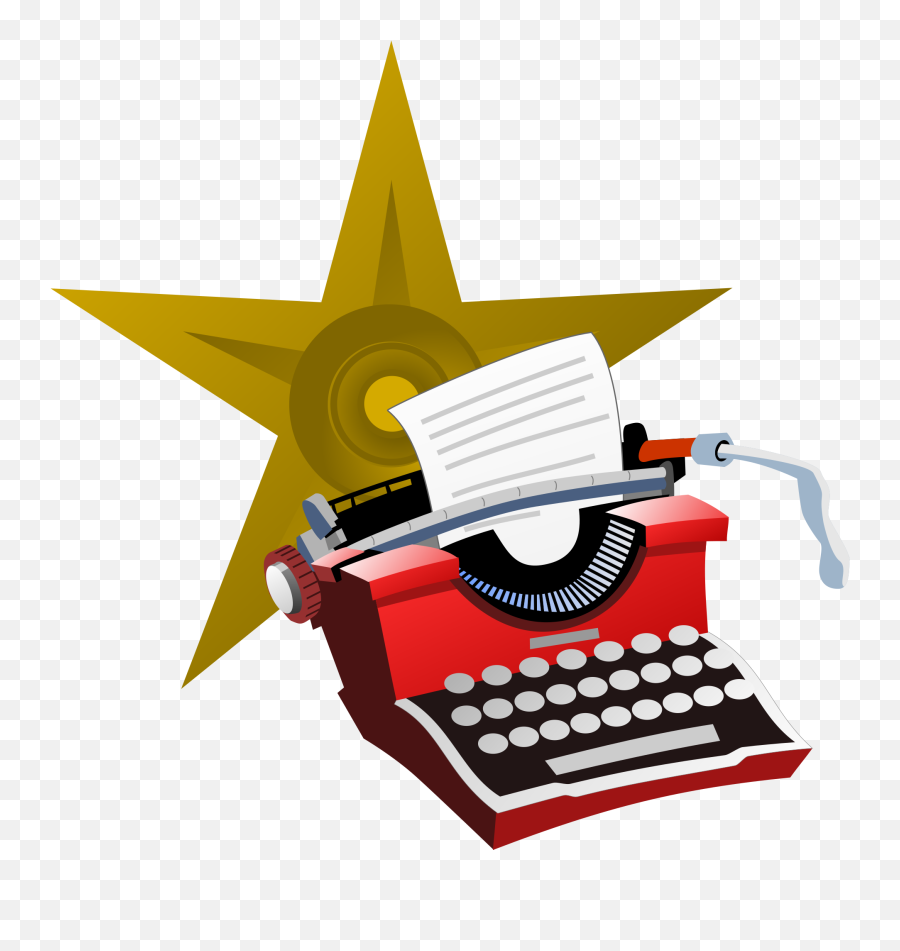 Filewriter Award Iconsvg - Wikimedia Commons Clip Art Transparent Typewriter Png,Screenplay Icon