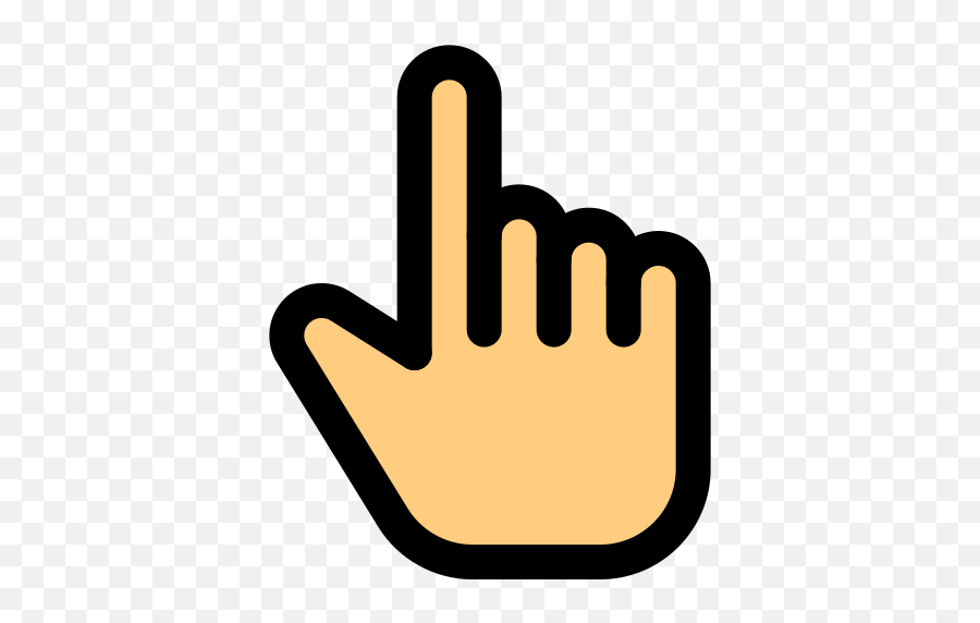 Download Up Sign Icon Pixel Perfect Lineal Color Style - Hand Pointing Mouse Png,Show All Icon