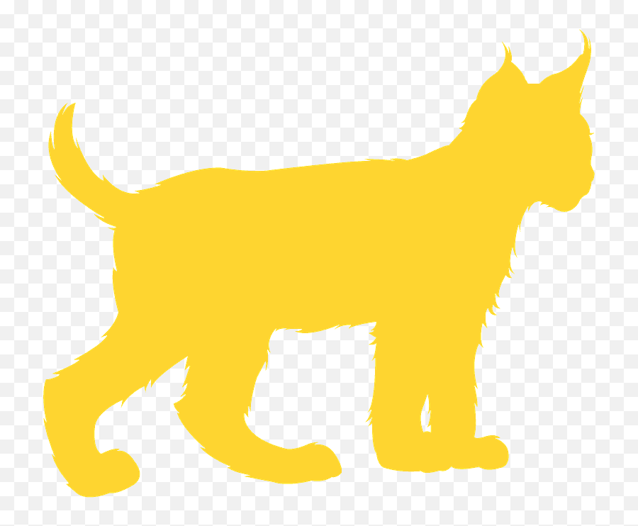 Lynx Cub Silhouette - Free Vector Silhouettes Creazilla Animal Figure Png,Golden Cat Icon