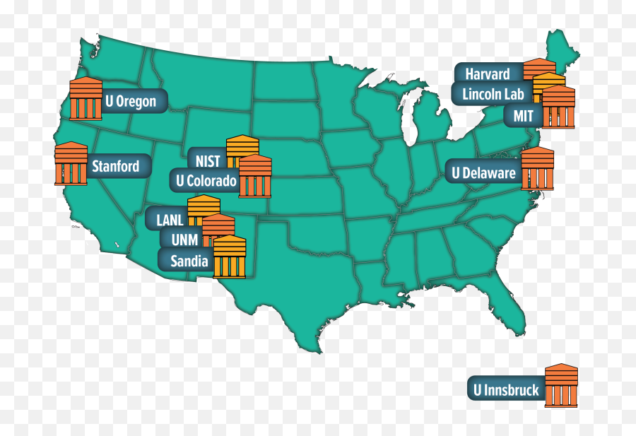 Partners Q - Sense Quantum Systems Through Entangled Usa Map Silhouette Png,Stanford Icon