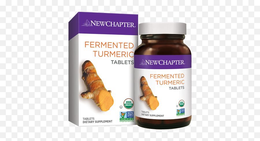 Fermented Turmeric Tablets - New Chapter Perfect Hair Skin And Nails Png,Turmeric Png
