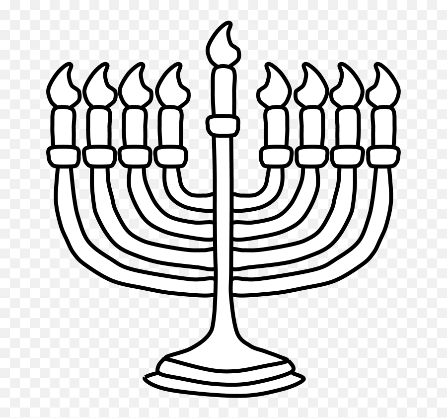 Hanukkah Png Images Transparent Background Play - Black And White Menorah,Candle Transparent Png