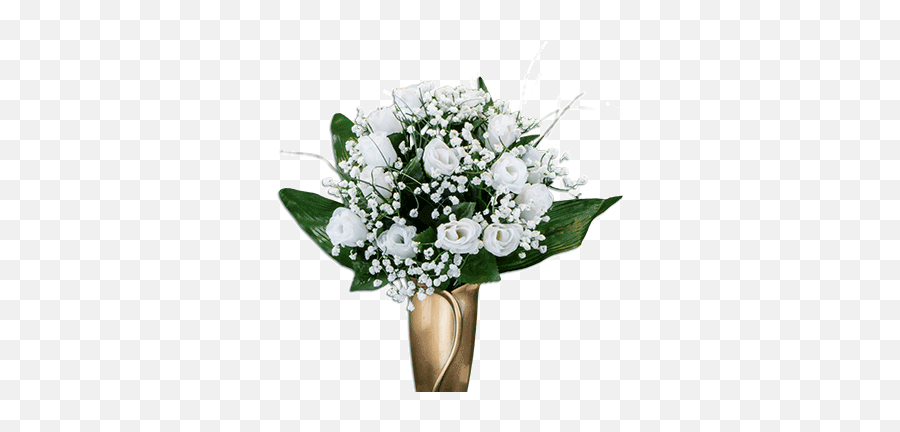 White Roses With Babys Breath - Lily Of The Valley Png,Baby's Breath Png