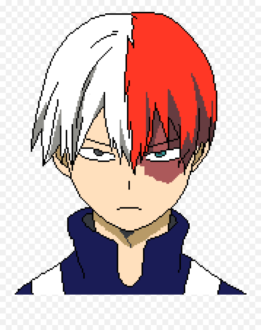 Pixilart - Shouto Todoroki By Asznee Todoroki Pixel Art Png,Todoroki Png