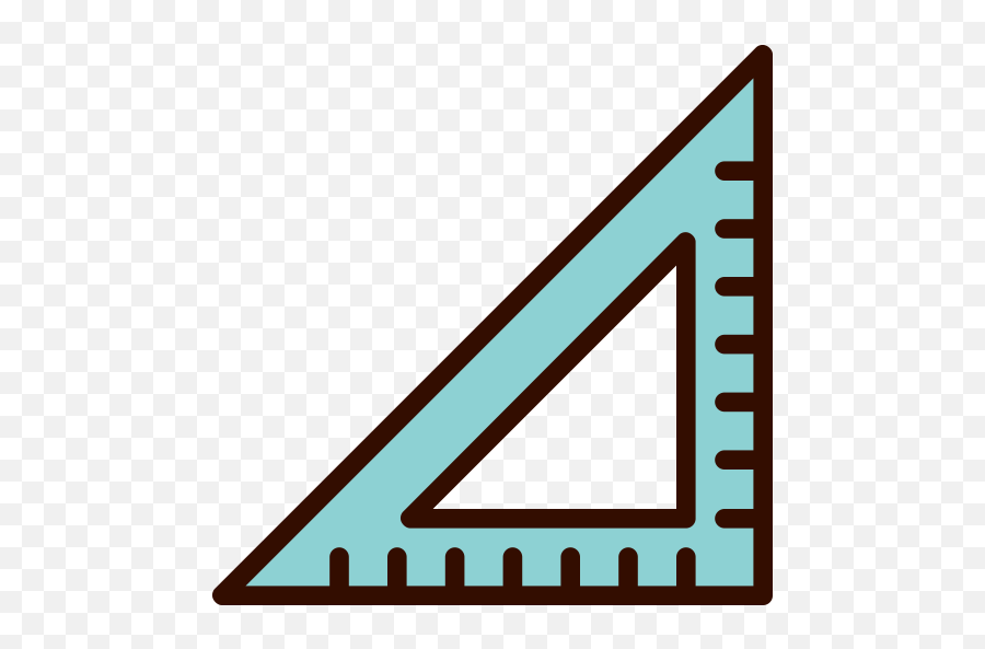 Geometry Measure Ruler Triangle Icon - Clipart Triangle Ruler Png,Triangle Outline Png