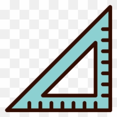 Geometry Measure Ruler Triangle Icon - Clipart Png