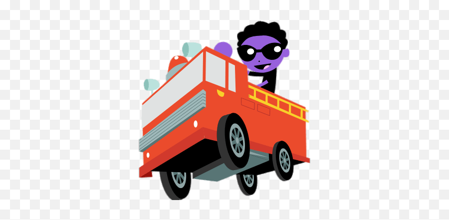 Firetruck Kart Transparent Png - Stickpng Cartoon,Fire Truck Png
