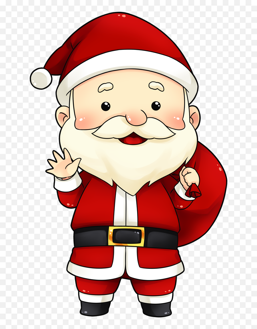 Download Cute Secret Santa Clipart - Santa Png Png Image Cute Cartoon Santa Claus,Santa Clipart Png