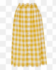 Plaid Skirt Png Pic - Black And Gold Plaid Shirt,Skirt Png