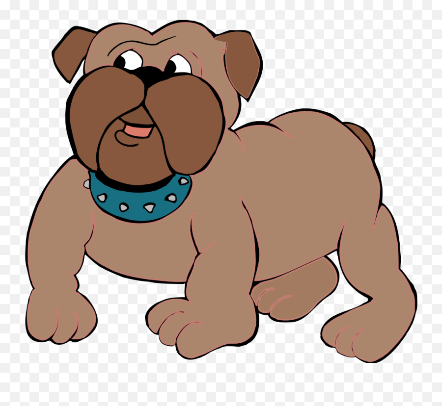 Curious Bulldog Cartoon Png Svg Clip Art For Web - Download Big Dog Clipart,Bulldog Png