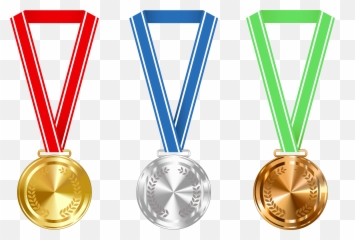 Free Medal Transparent Background - Gold Silver Bronze Png
