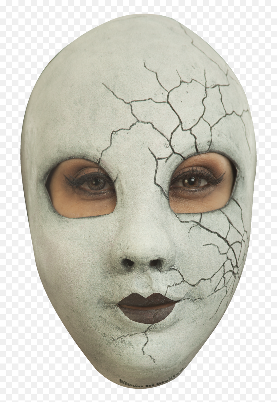 Creepy Doll Face - Cracked Porcelain Doll Mask Png,Creepy Face Png