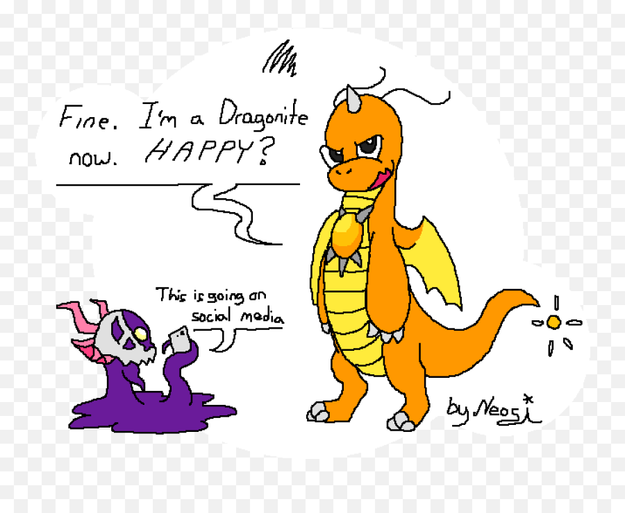 Pixilart - Fine Iu0027m A Dragonite Now By Neositrue Cartoon Png,Dragonite Png