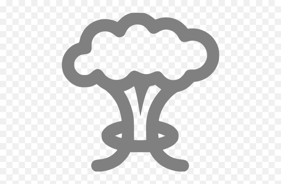 Gray Mushroom Cloud Icon - Vector Mushroom Cloud Png,Mushroom Cloud Transparent