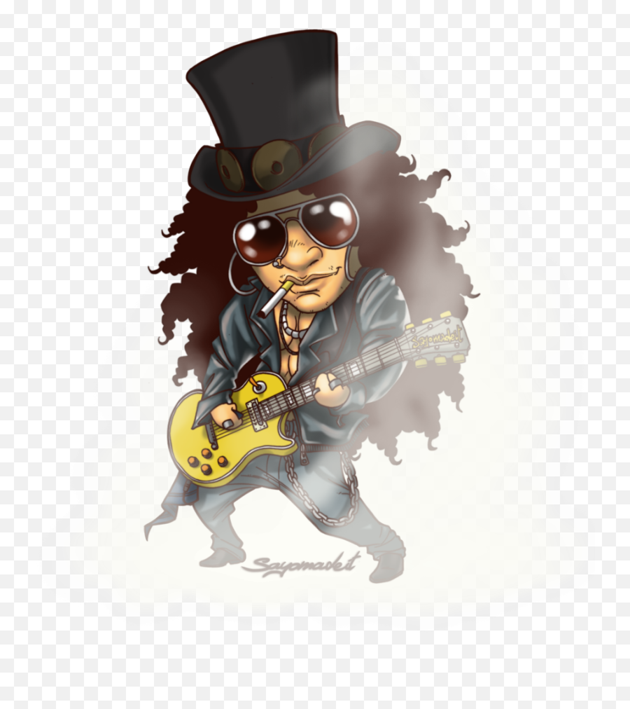 Clipart Resolution 900973 - Slash Drawing Full Size Png Slash Guns N Roses Cartoon,Slash Mark Png