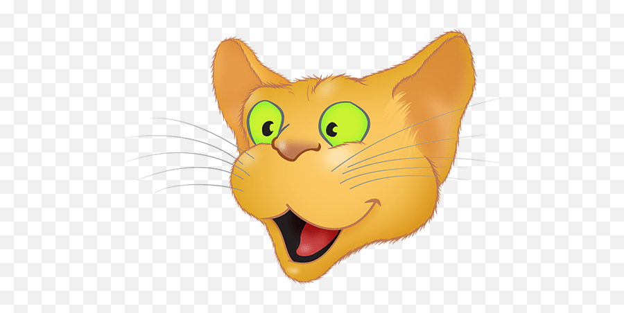 Download Hd Golden Cat Emoji Messages Sticker - 2 Cat Yawns Happy Png,Cat Emoji Png