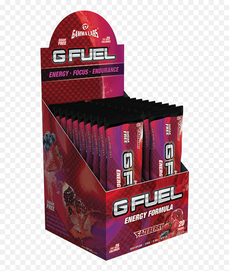 Download Fazeberry Box - 20 Packs Faze Jev Gfuel Flavor G Fuel Blue Ice Png,Gfuel Png