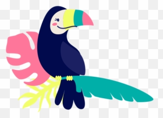 Colorful Toucan Tropical Bird Elemeent - Transparent Png Marco De Titulo Png,Toucan Png