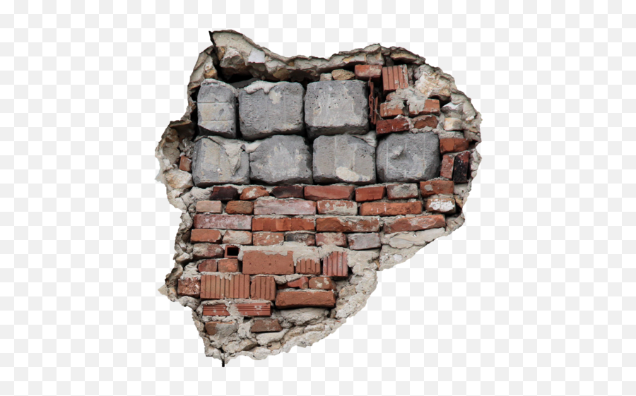 broken brick wall png