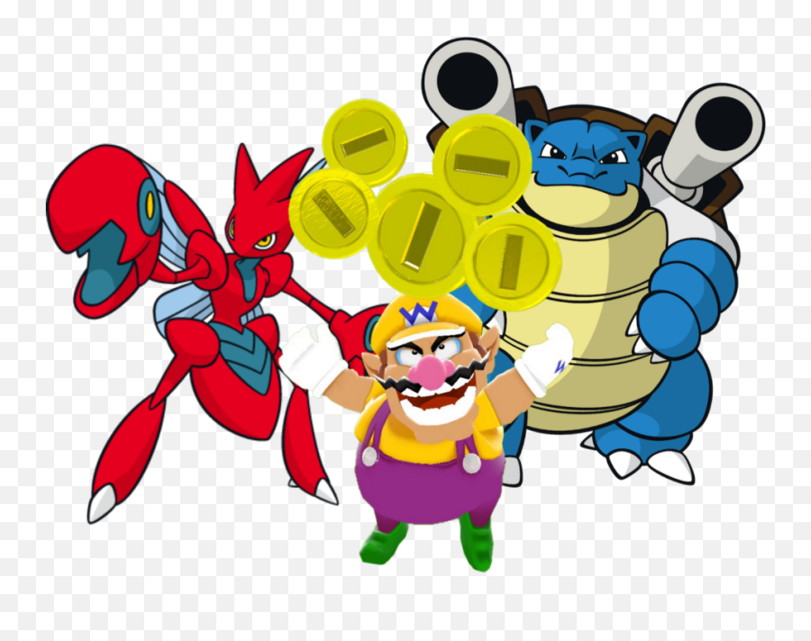 Smg4crossover Wario Scizor Sticker By Eidel E 2 - Blastoise Pokemon Png,Scizor Png