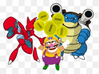 Smg4crossover Wario Scizor Sticker By Eidel E 2 - Blastoise Pokemon Png,Scizor Png
