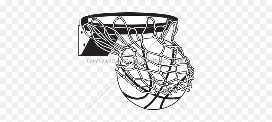 Banner Stock Flaming With Net - Basketball Going In Hoop Drawing Png,Flaming Basketball Png