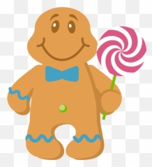 Christmas Gingerbread Man Clip Art - Printable Candyland Characters Clipart png