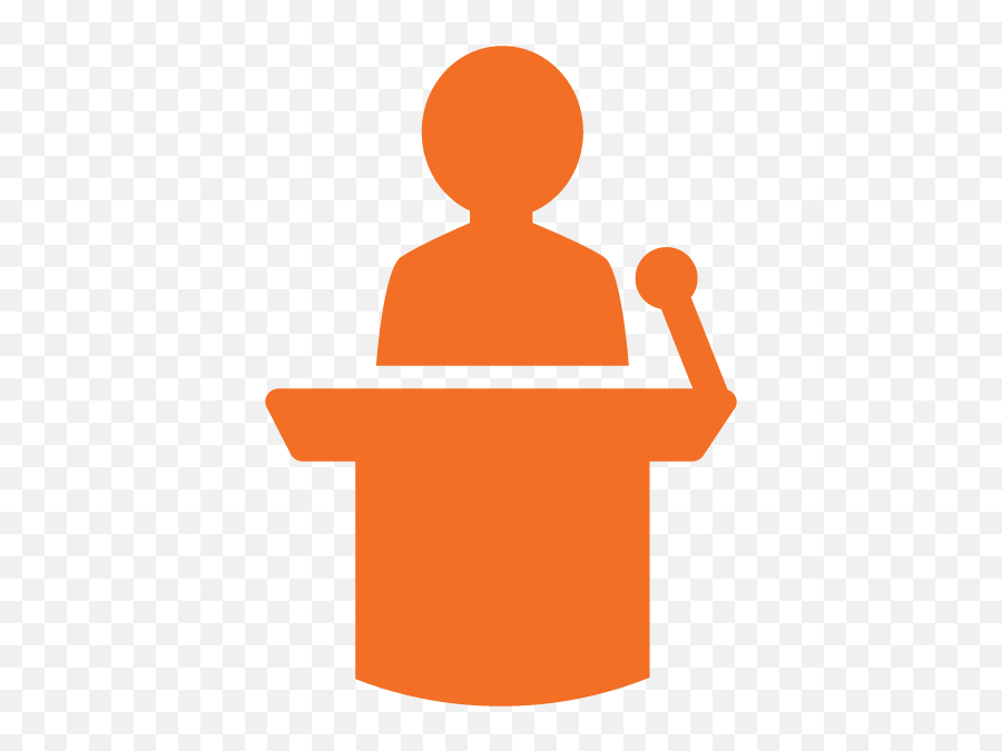 Download Icon Of A Speaker - Podium Full Size Clip Art Png,Podium Icon Png