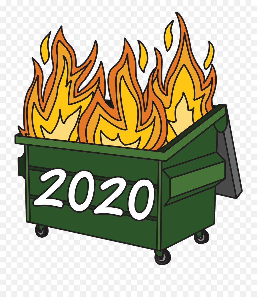Dumpster Fire Flames Garbage - Free Vector Graphic On Pixabay 2020 Sticker Png,Flaming Star.png Icon