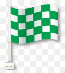 Greenwhite Checkered Supreme Clip - On Flags Racing png