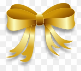 Free Gold Bow Transparent Background - Clipart png