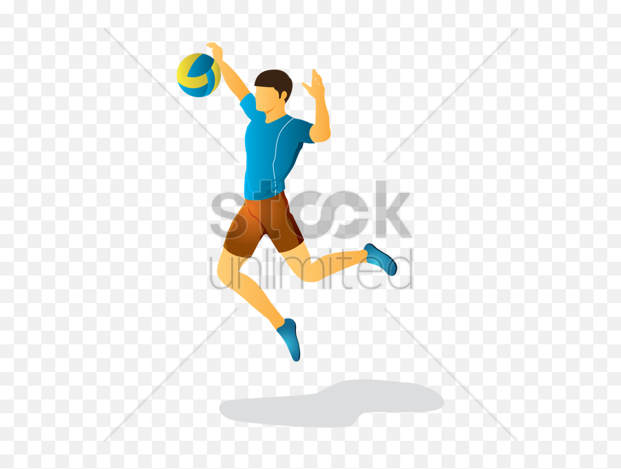 Man Playing Volleyball Clipart - Triple Jump Png,Volleyball Clipart Png