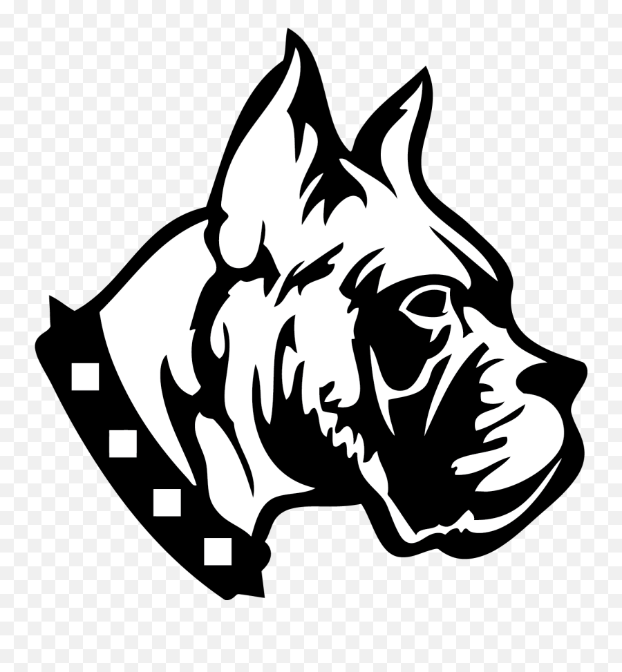 Clipart Dogs Logo Transparent - Boxer Dog Black And White Logo Png,Dog Logo