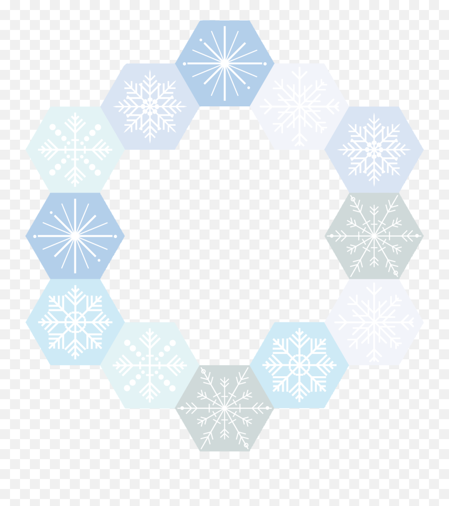 Snowflake Euclidean Vector Circle - Snowflake Border Vector Circle Png,Snowflake Border Transparent Background