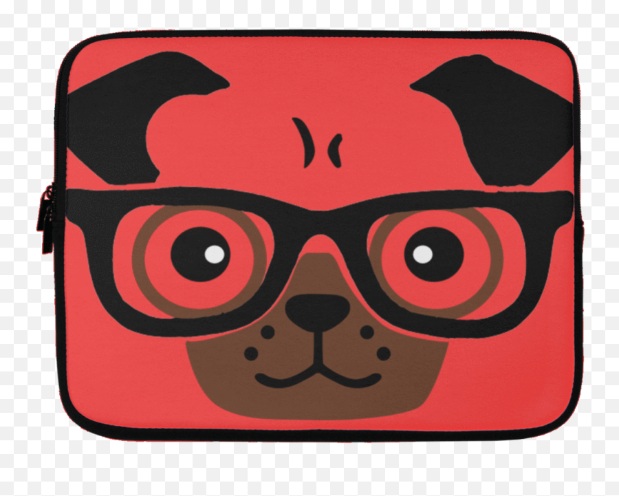 Pug Laptop Sleeve - Pug Phone Case Png Clipart Full Pug Life Png,Pug Face Png