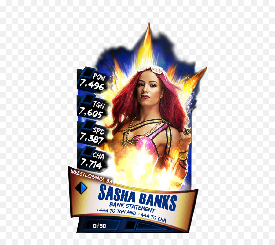 Sasha Banks - Wrestlemania 33 Wwe Supercard Png,Sasha Banks Png