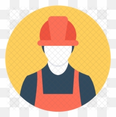 Construction Worker Icon Png - Flat