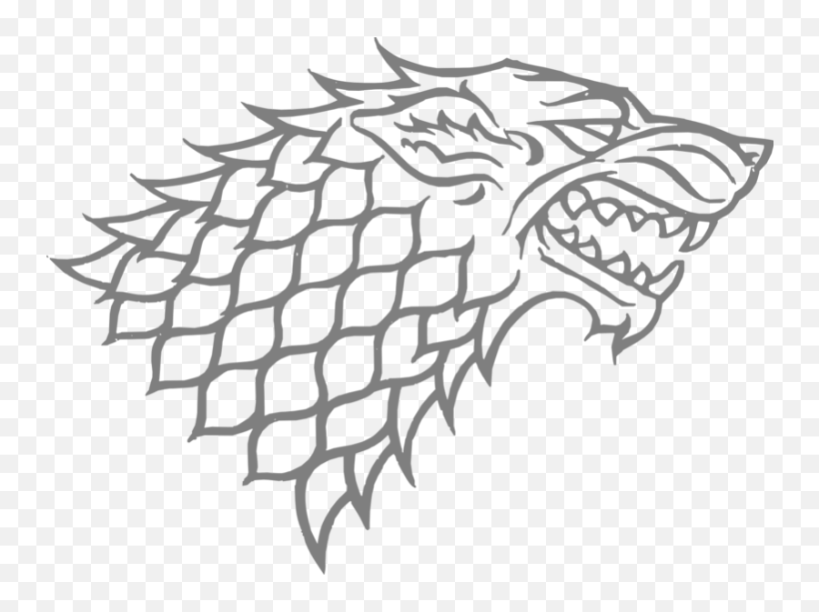 Png Gray Art Sansa House Stark Wolf - House Stark Logo,House Stark Png