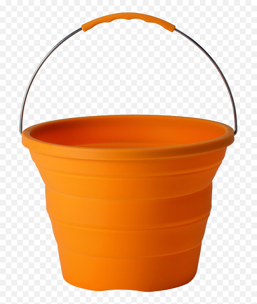 Orange Plastic Bucket Png Image - Transparent Background Bucket Clipart Png,Bucket Transparent Background