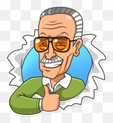 Stickers Stan Lee - Stickers De Marvel Para Whatsapp Png,Stan Lee Png
