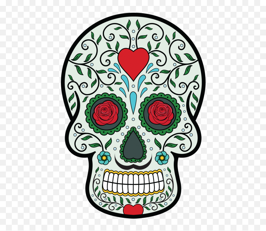 Grateful Dead - Day Of The Dead Skull White Background Png,Calavera Png