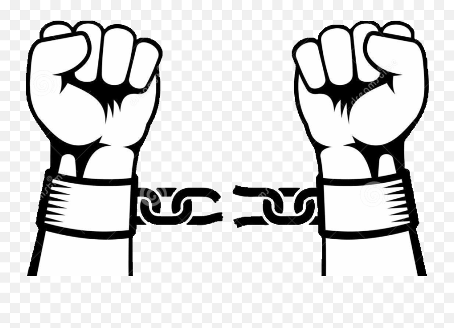 Breaking A Chain Clipart Drawing Clip - Hand In Chains Drawing Png,Breaking Chains Png
