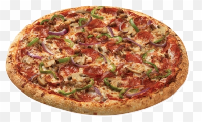 Large Supreme Pizza - Menu Speedy Café Transparent png