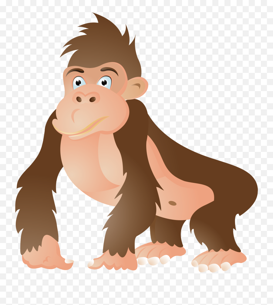 Gorilla Ape Chimpanzee Cartoon Clip Art - Gorilla Cartoon Ape Clipart Png,Ape Png