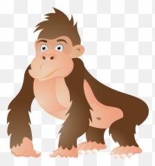 Gorilla Ape Chimpanzee Cartoon Clip Art - Gorilla Cartoon Ape Clipart Png,Ape Png