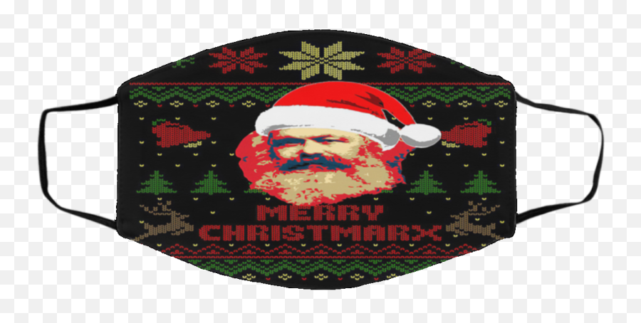 Karl Marx Merry Ugly Christmars Black Face Mask - Qfinder Husqvarna Logo Png,Karl Marx Png