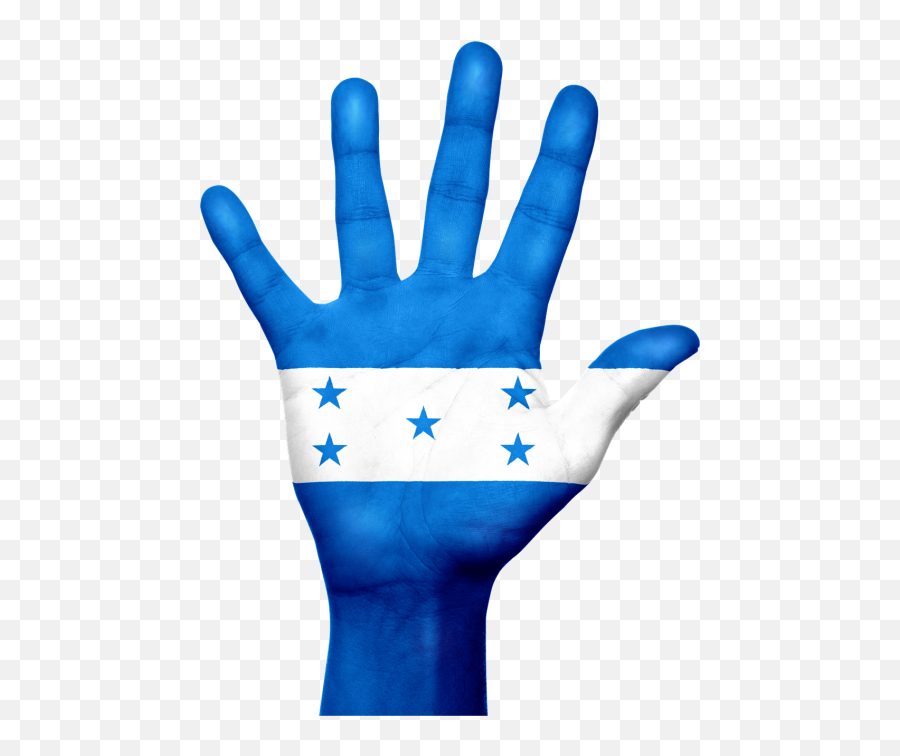 Honduras Flag Hand National Fingers Png