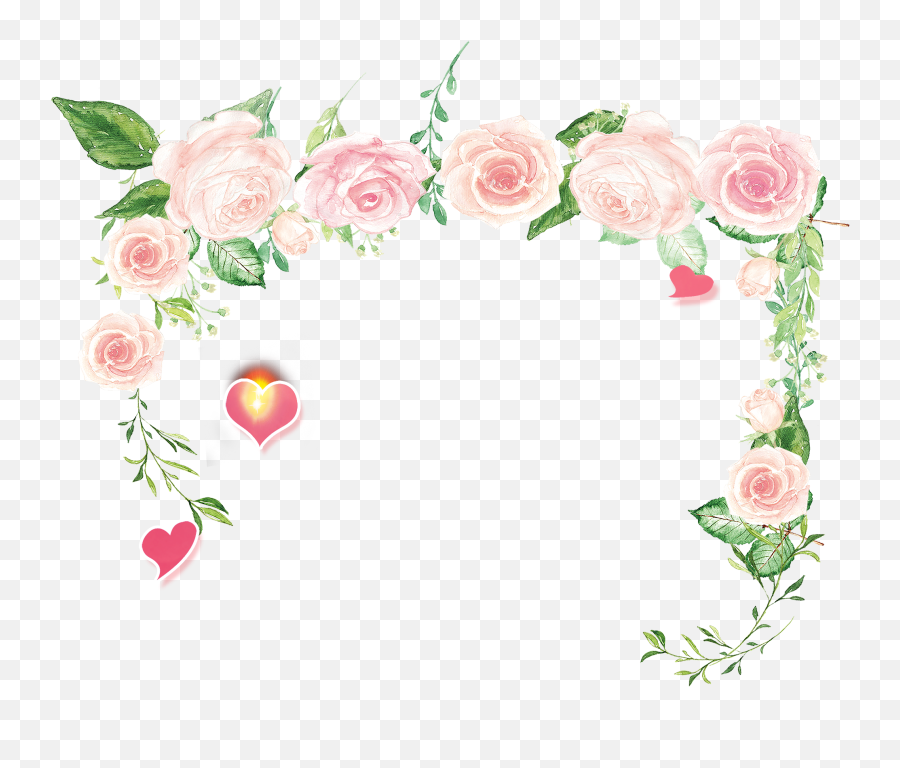Download Hd Hand Painted Cartoon Pink Rose Flower Decoration - Printable  Horse Invitation Template Png,Pink Rose Transparent - free transparent png  images 