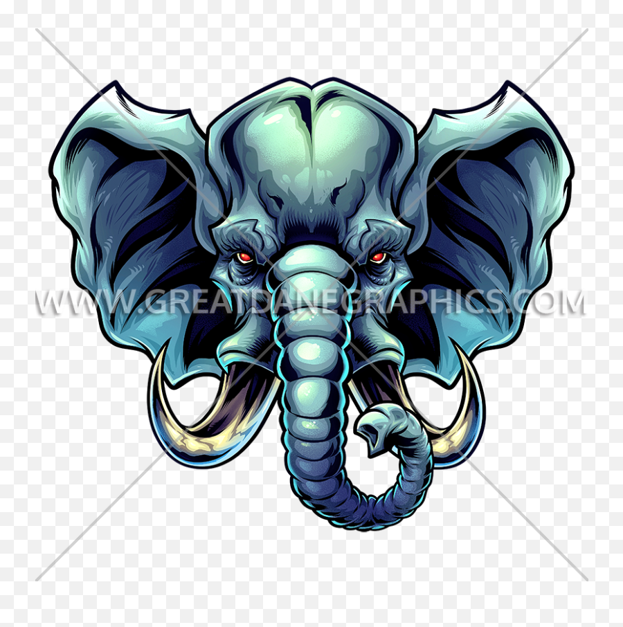 Elephant Head Mascot - Indian Elephant Png,Elephant Head Png - free  transparent png images 